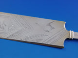 Dominick and Haff Sterling Silver Ice Cream Slice Engraved Stork / Bird BC 12"