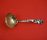 Intaglio by Reed and Barton Sterling Silver Gravy Ladle Gold Washed 6 1/2"