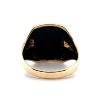 10k Yellow Gold Men's Genuine Natural Bloodstone Ring Jewelry (#J5680)