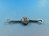 Medallion aka Etruscan by Shiebler Sterling Silver Watch Fob 3 1/8" Antique