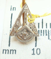 14K Gold Art Deco Stick Pin with Genuine Natural Diamond (#J2684)
