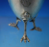 German 800 Silver Poached Egg cups Set of 6 with Chicken Feet (#6242)