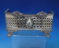 Silver on Copper Jardiniere Bowl for Flowers Removable Liner w/ Grapes (#6448)