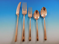 Malmo Rose Gold by Kate Spade Stainless Flatware Set Service for 8 New 40 pcs