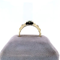10k Yellow Gold Men's Green Genuine Natural Tourmaline Ring Jewelry (#J5646)