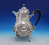 Louis XIV by Unknown Swedish .830 Silver Tea Set 3pc w/ 3D Floral Finial (#4886)