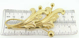 Vermeil Forstner Gilt Sterling Leaf Brooch (#J4261)