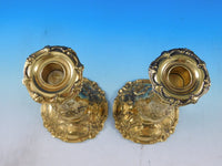 Francis I by Reed & Barton Sterling Silver Candlestick Pair Vermeil Gold 570A