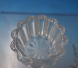 HA English Victorian Cut Crystal Salt Cellar Sterling Silver Salt Spoon (#5547)