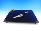 Michael Aram Stainless Steel and Gold Cat & Mouse Cheese Board with Knife - New