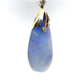 14k Gold Huge 50 Carat GIA Genuine Natural Opal Pendant with Blue-Green (#J5464)