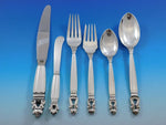 Acorn by Georg Jensen Sterling Silver Flatware Set for 8 Service Dinner 48 Pcs