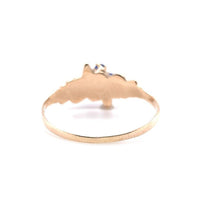 10k Yellow Gold Victorian Seed Pearl Ring with Blue Paste Stones (#J5617)
