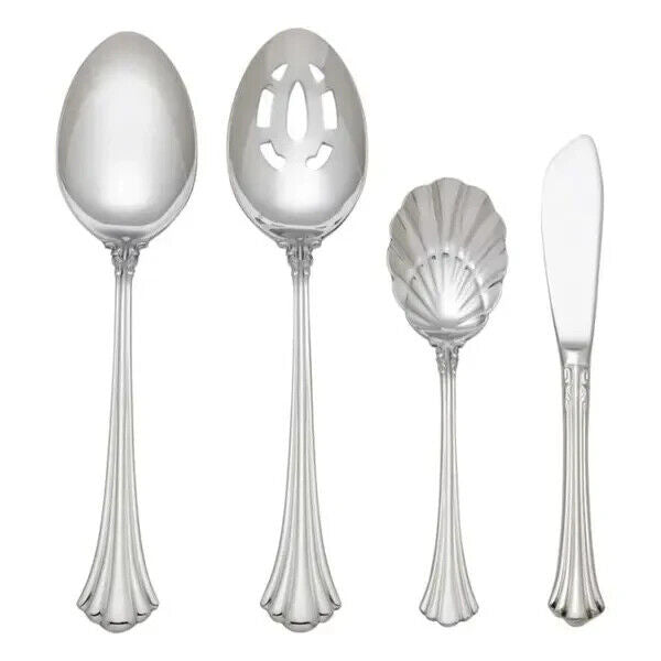 1800 by Lenox Stainless Steel Flatware Serving Hostess Set 4 Piece - New