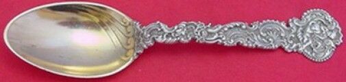 Gorham Sterling Teaspoon Cast with Cherubs #444 Gold Washed Flatware Silverware