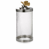 Butterfly Ginkgo by Michael Aram Glass and Nickelplate Canister Set 4 Piece New