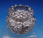 Repousse by R and S Sterling Silver Powder Jar 3 1/4" x 4 1/4" 7.3 ozt. (#7032)