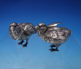Buccellati Italian Sterling Silver Figurine Bird / Chick Pair 2 ozt. TW (#5073)