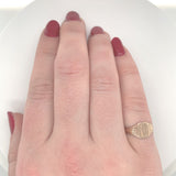 Small Antique 10k Yellow Gold Signet Ring with Engraved "RW" Monogram (#J6086)