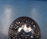 Sterling Silver and Glass Dresser Jar Floral Design on Lid 1 1/4" x 2" (#6838-2)