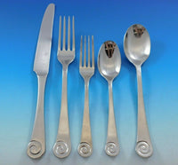 Ammonite by Ginkgo Stainless Steel Flatware Set Service 62 pcs Estate