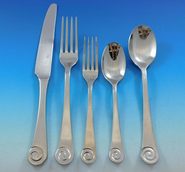 Ammonite by Ginkgo Stainless Steel Flatware Set Service 62 pcs Estate
