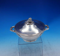 French .950 Silver Vegetable Bowl Covered Round with 3-D Pomegranate (#3906)