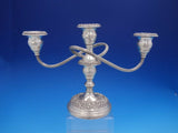 Repousse By S. Kirk & Son Weighted Sterling Silver 3-light Candelabra (#4118)