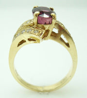 Beautiful Gold 1.82ct Purplish-Pink Genuine Natural Sapphire Ring (#J507)