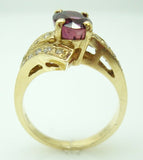 Beautiful Gold 1.82ct Purplish-Pink Genuine Natural Sapphire Ring (#J507)