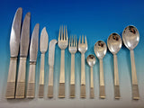 Parallel by Georg Jensen Sterling Silver Flatware Set for 12 Service 140 pieces