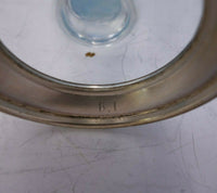 Sterling Silver and Etched Glass Bud Vase Ruffled 7" Tall x 2" Diameter (#3641)