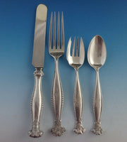 Sandringham by Shiebler Sterling Silver Huge Flatware Set In Fitted Box "B" Mono
