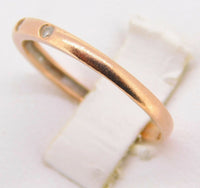 14k Rose Gold Ring Band with Genuine Natural Diamonds (#J3948)