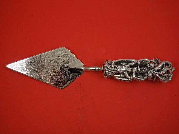 Adam and Eve by Yaakov Heller Sterling Silver Cake Knife Server Serrated 12 1/2"
