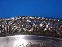 Repousse by Kirk Sterling Silver Tea Tray Hand Engraved Leaves Rolled Edge #7181