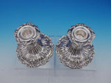 Francis I by Reed & Barton pair of Candlestick #X569 with pierced shades (#4613)