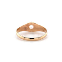 10k Rose Gold Victorian Rose Cut Genuine Natural Diamond Ring (#J5653)