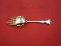 Old Colonial by Towle Sterling Silver Salad Serving Fork Gold Wash 9 1/4"