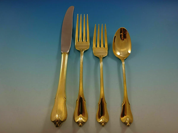 Grand Colonial Vermeil By Wallace Sterling Silver Regular Place Setting(s) 4pc