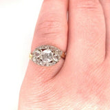 Victorian 18k Yellow Gold Rose Cut Genuine Natural Diamond Ring (#J5009)