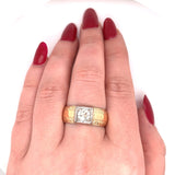 18k Men's 1.04ct European Cut Genuine Natural Diamond Ring w/GIA Report (#J5767)