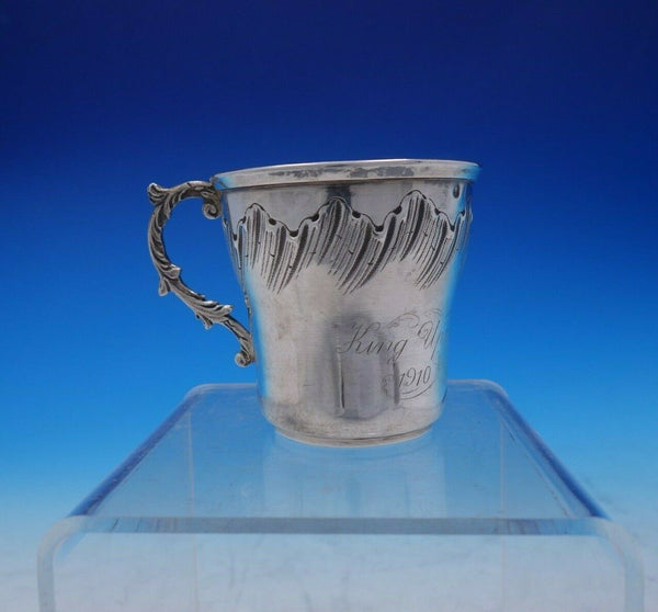 French Sterling Silver Child's Cup / Child's Mug Rococo Design 3" Tall (#3819)