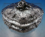 Romeo Miracoli Italian .800 Silver Jewelry Box Chased with 3-D Flowers (#6831)