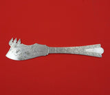 Vansant Sterling Silver Cheese Knife with Pick Bright-Cut Flowers #58 Orig7 1/4"