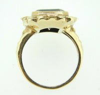 10k Yellow Gold 8.4 Carat Genuine Natural Garnet Ring with Flowers (#J1857)