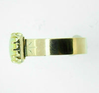 10k Rose Gold Genuine Natural Opal Victorian Wide Band Ring (#J5110)