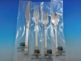 Aegean Weave Gold by Wallace Sterling Silver Flatware Set 12 Service 65 pcs New