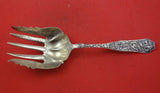 Tudor by Knowles Sterling Silver Vegetable Serving Fork GW brite-cut 9 1/4"