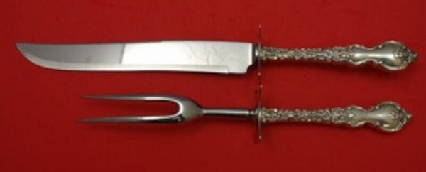 Du Barry by International Sterling Silver Roast Carving Set 2pc HH WS Knife 14"
